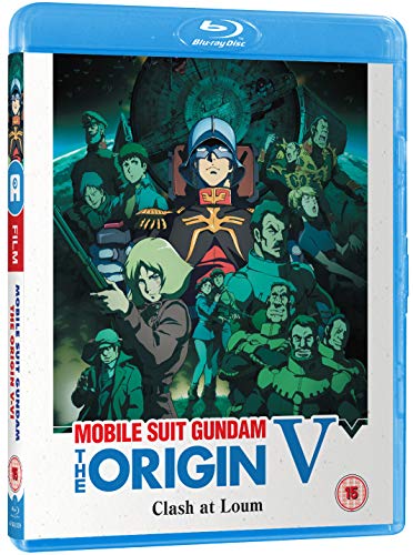 Blu-ray case for "Mobile Suit Gundam The Origin V" with anime character art.