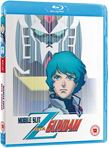 Blu-ray case for Mobile Suit Zeta Gundam featuring a character with blue hair.