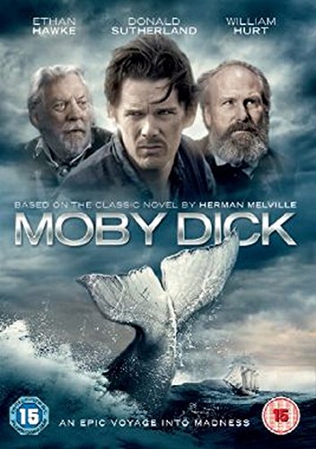 Moby Dick DVD cover featuring Ethan Hawke, Donald Sutherland, and a whale tail.