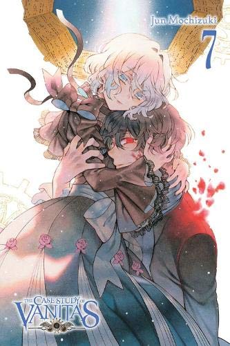 Manga volume cover: two characters embrace, one with red eyes and blood.