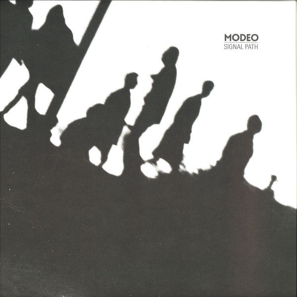 Vinyl record cover: silhouetted figures against a white background.