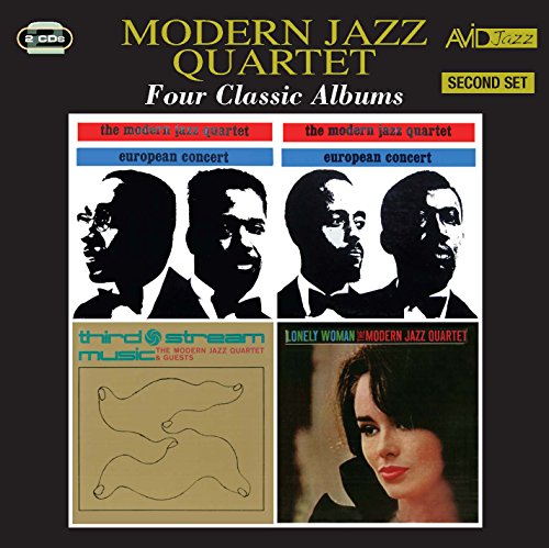 CD set with four albums by Modern Jazz Quartet in a single packaging release.