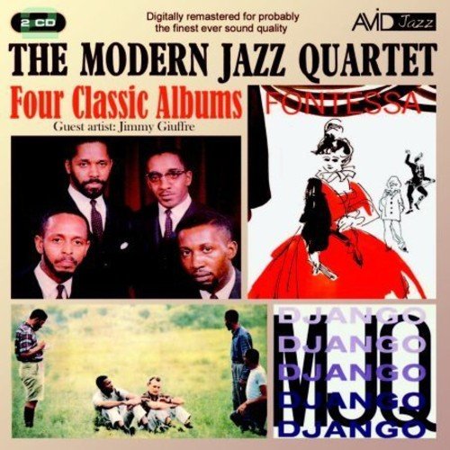 CD collection with four jazz albums by Modern Jazz Quartet in a single release.