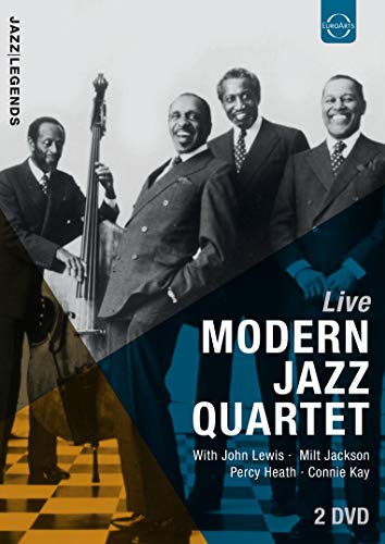 DVD cover featuring the Modern Jazz Quartet, four musicians in suits.