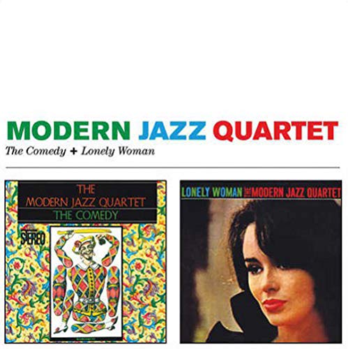 "CD cover featuring two album covers: 'The Comedy' and 'Lonely Woman' by Modern Jazz Quartet."