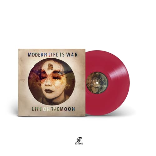 Red vinyl record and album cover for Modern Life Is War's "Life On The Moon".