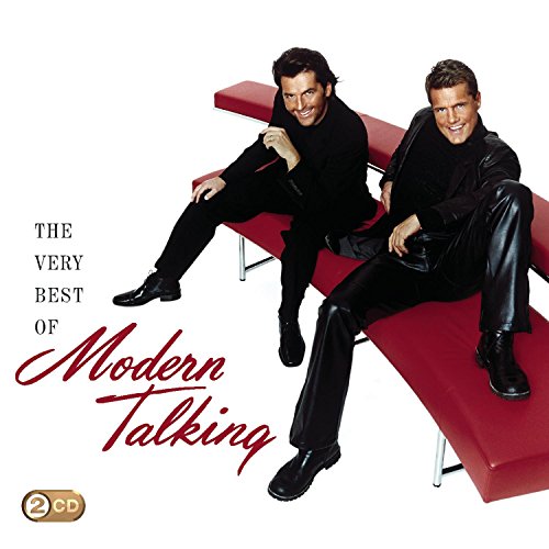 CD cover featuring two men in black leather, red background.