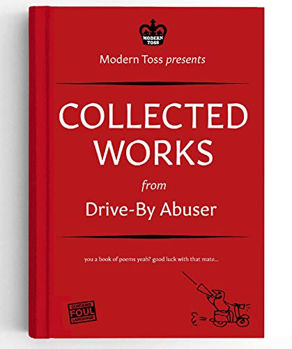 Red book cover with white text: "Collected Works" by Drive-By Abuser.