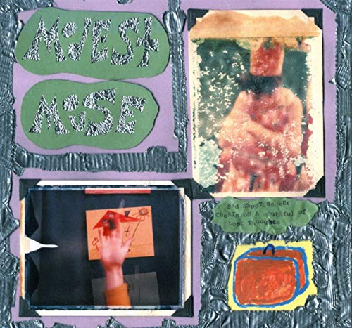 Modest Mouse album cover: collage of text, figures, and drawings.