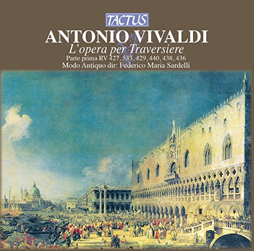 "CD cover with a painting of a grand Venetian building and crowd."