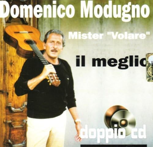 Domenico Modugno CD cover featuring the singer with a guitar.