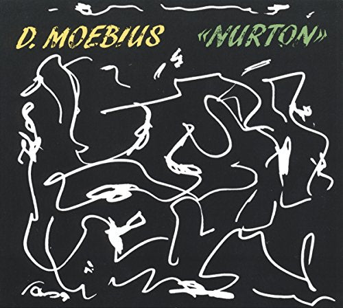 "Album cover with abstract white lines on black background, featuring artist and title text."