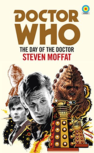 Doctor Who: The Day of the Doctor" book cover with Doctors and Daleks.