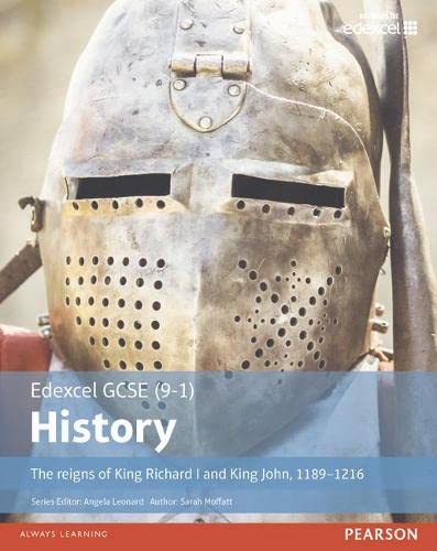 Textbook cover featuring a medieval knight’s helmet, titled “Edexcel GCSE History.”