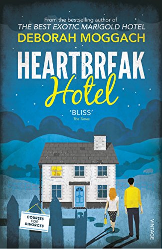 Book cover: illustrated house with figures, title "Heartbreak Hotel".