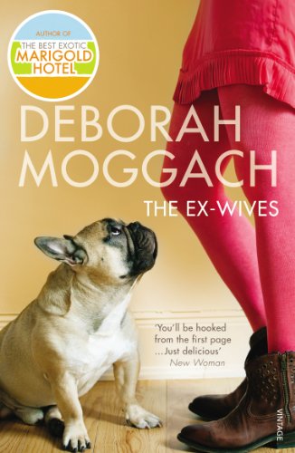 Book cover with a French bulldog looking up at legs in red pants.