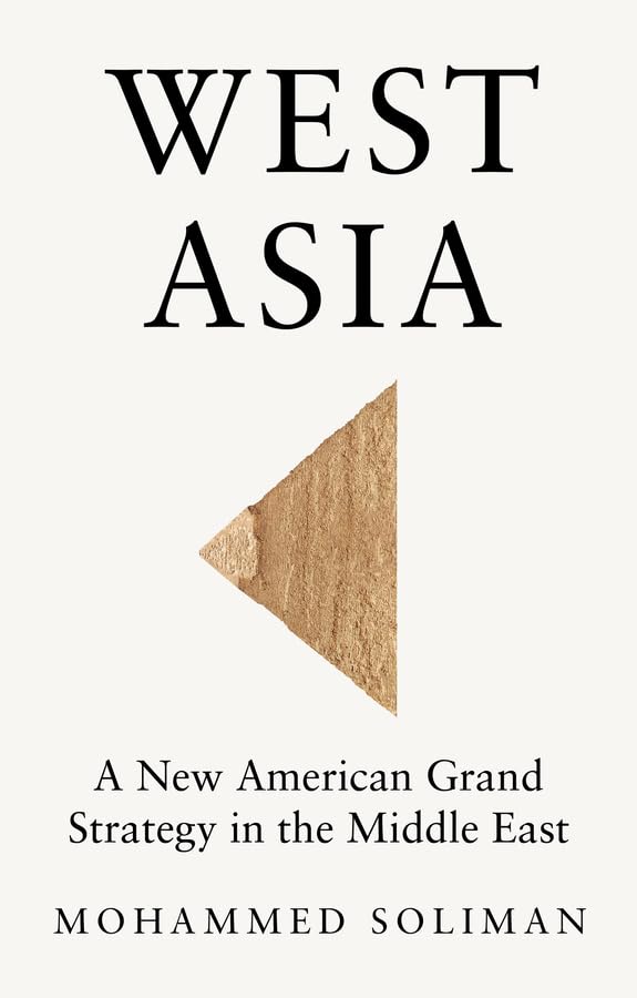 Book cover: "West Asia" by Mohammed Soliman, with geometric design.