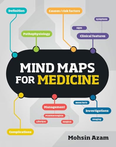 Book cover: "Mind Maps for Medicine" with a colorful mind map illustration.
