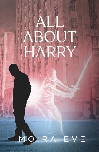 Book cover: "All About Harry" with silhouettes and city backdrop.