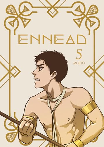Cover of Ennead Volume 5 featuring a shirtless man holding a spear.