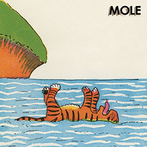 CD cover: orange tiger floats in blue water near a green island.