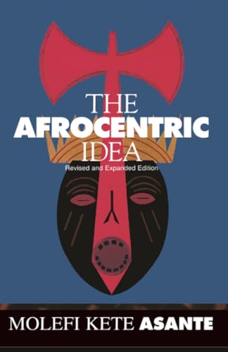 Book cover: “The Afrocentric Idea” with African mask illustration.