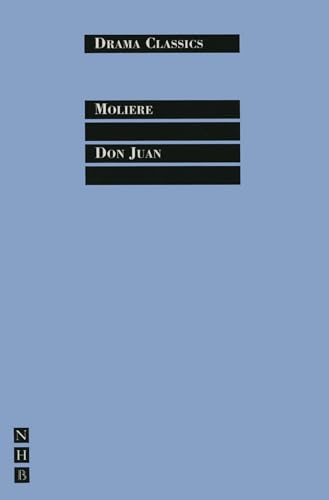 Book cover for “Don Juan” by Molière, black text on blue background.