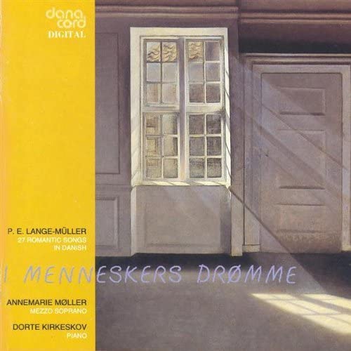CD cover featuring a window and text: "I Menneskers Drømme" by Lange-Müller.