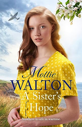 Book cover featuring a young woman with a wartime airplane and blossoms.