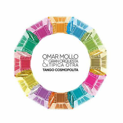 CD cover for Omar Mollo’s “Tango Cosmopolita” with colorful, radial design.