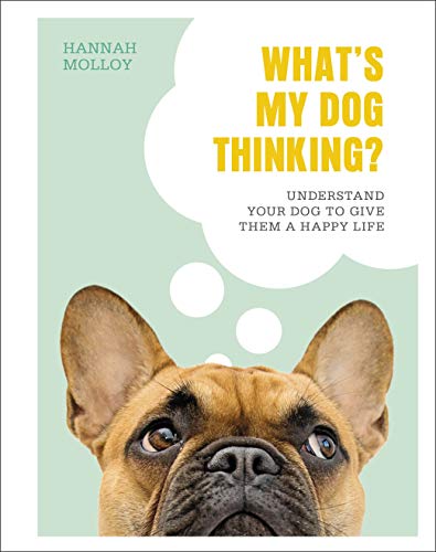 Book cover featuring a close-up of a French Bulldog and a speech bubble.