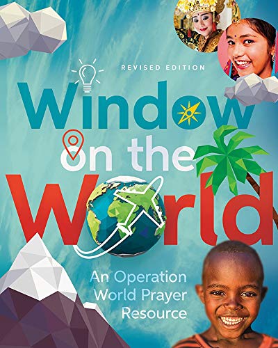 Book cover with globe, diverse faces, and colorful title: "Window on the World".