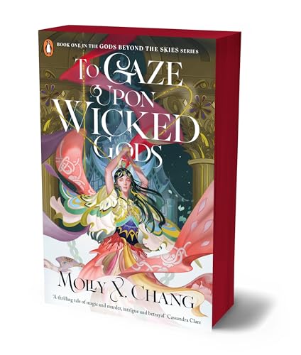 Book cover: woman in ornate dress with wings, red and gold title.