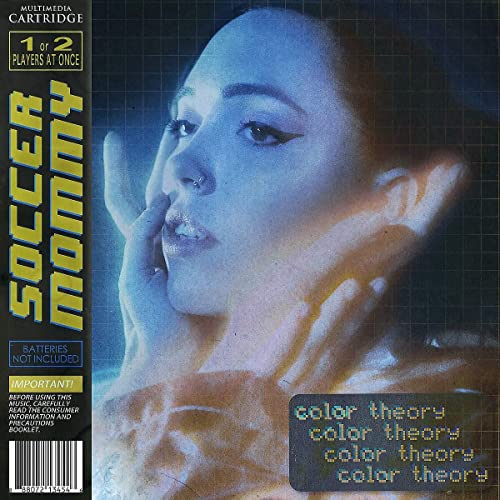 CD cover for Soccer Mommy’s “color theory” with a portrait of a woman.