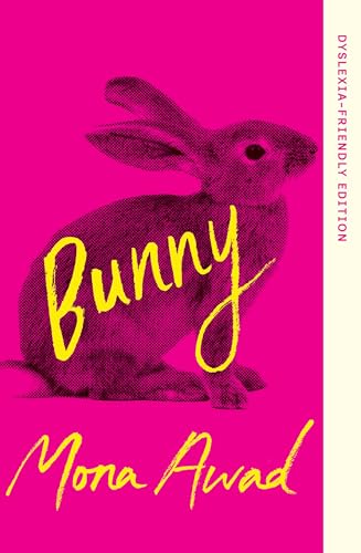 Pink book cover with a yellow illustration of a hare and text.