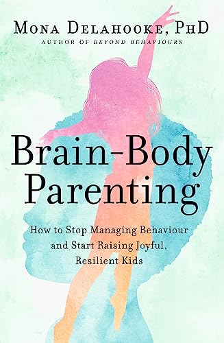 Book cover: "Brain-Body Parenting" with watercolor silhouettes of parent and child.