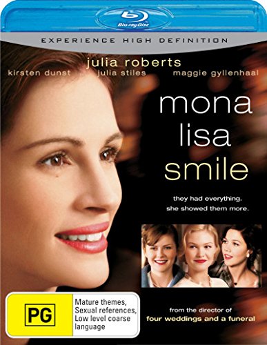 Mona Lisa Smile" Blu-ray cover featuring Julia Roberts and other actresses.