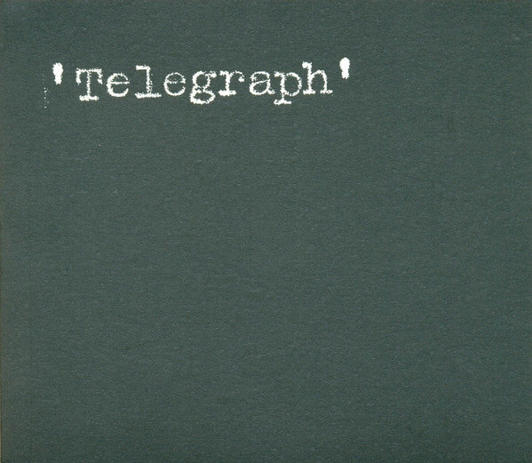 Dark green CD cover with the word "Telegraph" in white typewriter font.