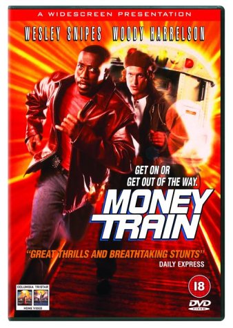 Money Train" DVD cover featuring Wesley Snipes and Woody Harrelson.