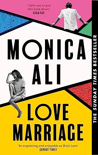 Book cover with figures split by bold geometric shapes and text.