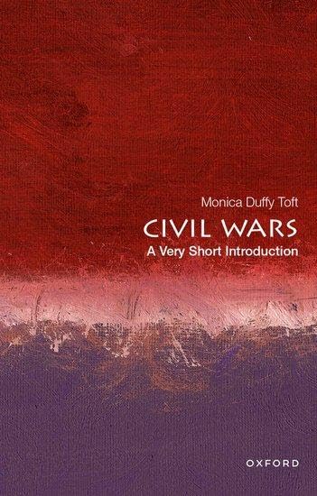Book cover: "Civil Wars: A Very Short Introduction" with red textured background.