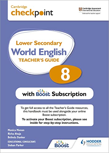 Cambridge Checkpoint Lower Secondary World English Teacher's Guide 8 cover.