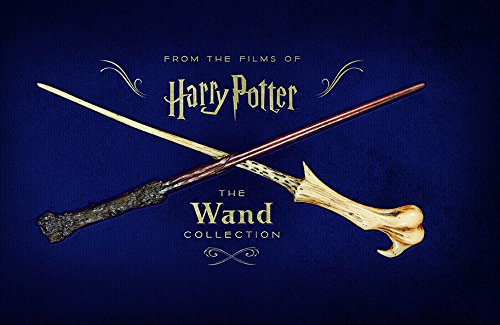 Two crossed wands from Harry Potter films on a dark blue background.