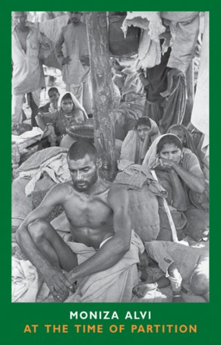 Black and white photo of displaced people during the Partition of India.