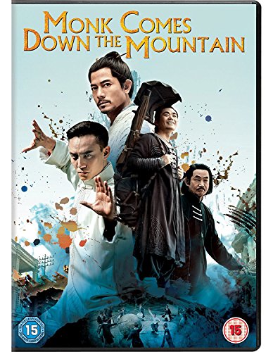 DVD cover for "Monk Comes Down The Mountain" featuring martial artists.