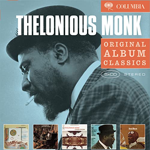 Thelonious Monk portrait on a 5xCD album cover with album art below.