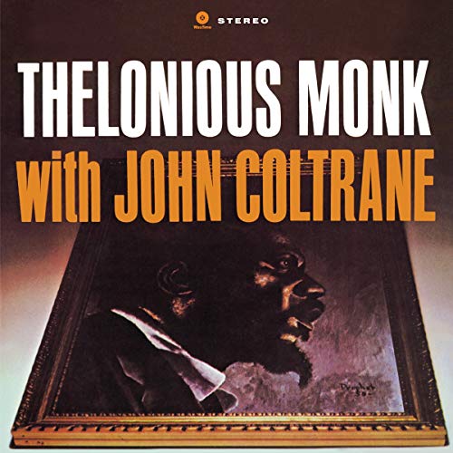 Album cover featuring a portrait of Thelonious Monk in a gold frame.