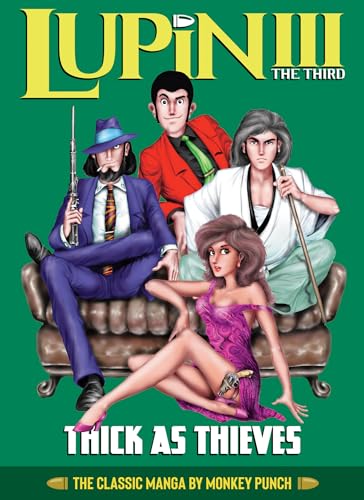 Lupin III manga cover featuring four characters seated on a couch.