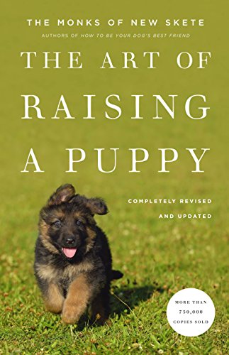 Book cover: "The Art of Raising a Puppy" with a puppy photo.