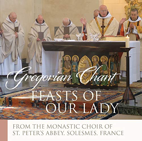 CD cover: Monks at altar during a Gregorian chant service.